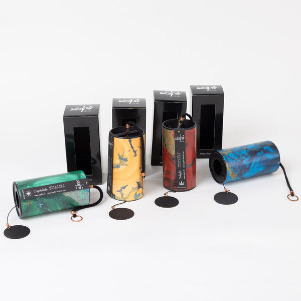 Zaphir® Chimes Set of 4 with stand - Flower of Life - Rotating Premium Stand